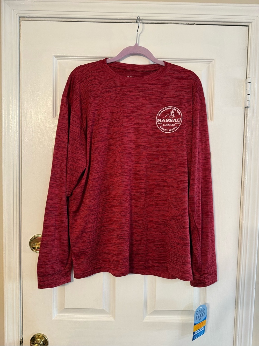 Banana Boat  Nassau Long Sleeve Performance Tee - Red Marled